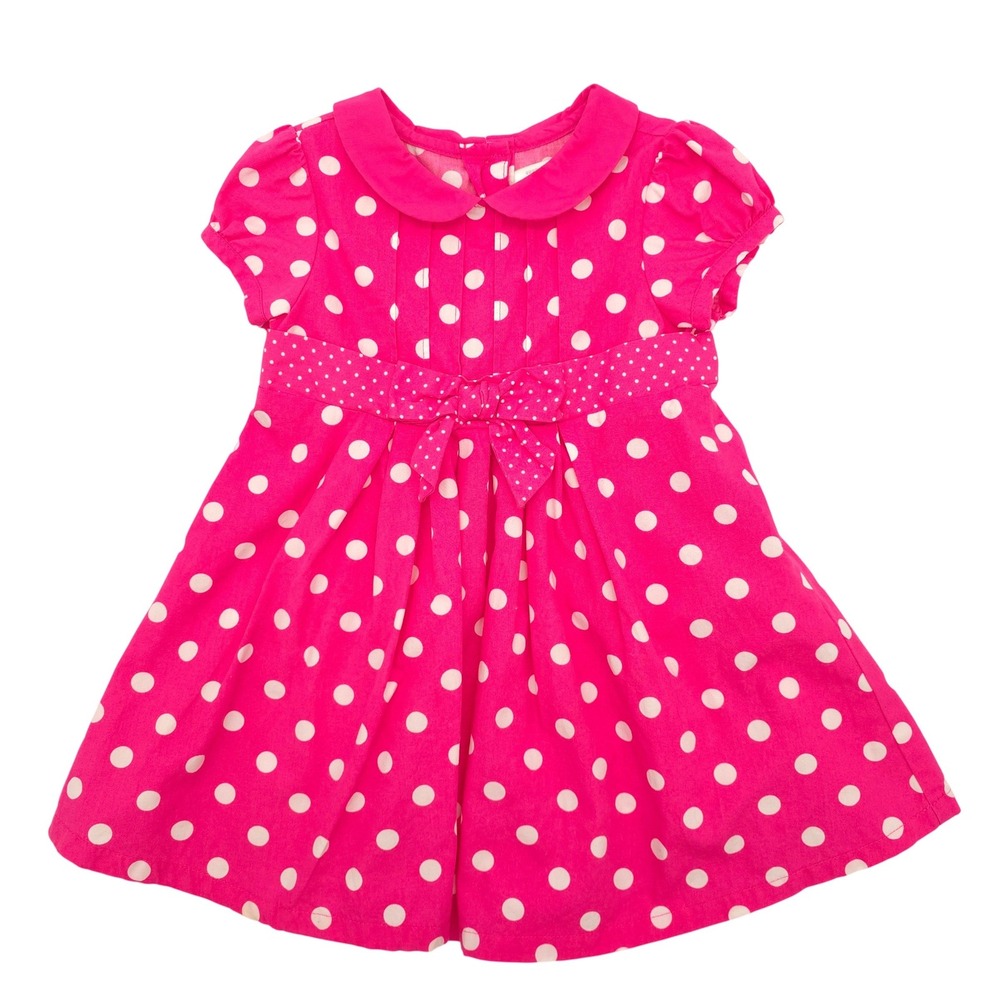 Gymboree 2011 Polk a Dot Princess Bright Pink Dress Size 18-24 Months